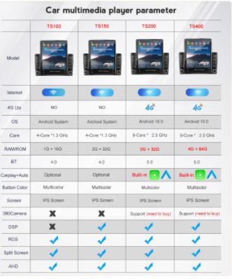 Android 10 Carplay 4G For Tesla Vertical Car Radio Video Stereo