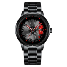 Steel Watch Brand Car Wheel Rim Hub Watches Super Car Rim Hub Watch Stainless Steel Wholesale Watch for Car GTR