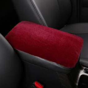 1PC Car Armrest Box Cover Faux rabbit fur Center Console Pad Warm Winter Cars Cushion Protector For Auto SUV