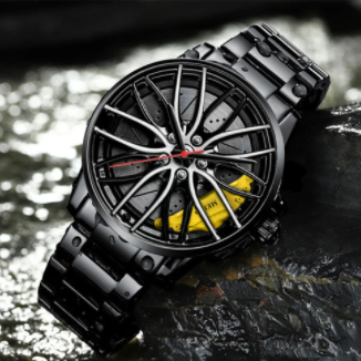 New Wheel Clock for Rim Hub Top Brand Luxury Fashion Cool Sports Car Quartz Watch