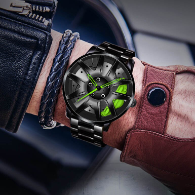 Top Watch Brand Car Wheel Rim Hub Watches Super Car Rim Hub Watch Stainless Steel Wholesale Watch For Car GTR