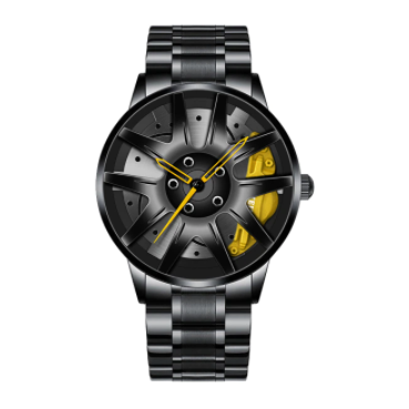 Top Watch Brand Car Wheel Rim Hub Watches Super Car Rim Hub Watch Stainless Steel Wholesale Watch For Car GTR