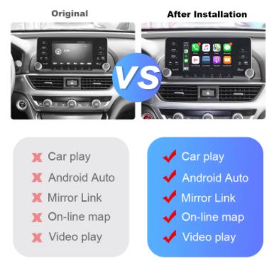 ISUDAR For Apple Wireless Carplay 10th Generation 2018- Android Auto Car Multimedia Play AI Box Video Camera