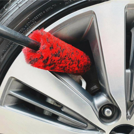 3 Pcs/ Set Car Wheel Large Medium Small Superfine Fiber Brush Extended Handle Grid Gap Cleaning Supplies