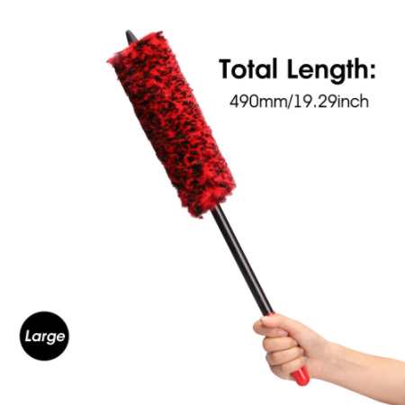 3 Pcs/ Set Car Wheel Large Medium Small Superfine Fiber Brush Extended Handle Grid Gap Cleaning Supplies