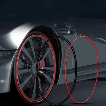 8M Car Grilles Decoration Strips Auto Wheel Protector Car-styling AccessoriesCar Wheel Sticker Tire Rim Strip Chrome Tape Goods