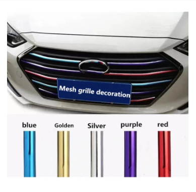 8M Car Grilles Decoration Strips Auto Wheel Protector Car-styling AccessoriesCar Wheel Sticker Tire Rim Strip Chrome Tape Goods