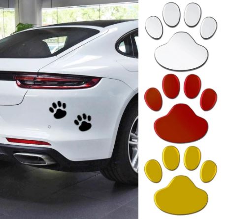 1pair/set 3D Stickers Paw Animal Dog Cat Cool Design Bear Foot Prints Footprint Decal Car Stickers for Auto Motorcycle