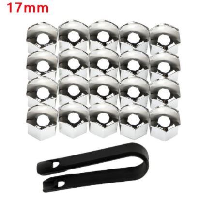 20Pcs Car Wheel Nut Covers Caps 17 19 21mm Wheel Lug Bolt Center Nut Caps Anti-Rust Hub Screw Protector Car Accessories