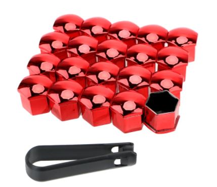 20Pcs 17mm Car Wheel Nut Caps Auto Hub Screw Cover Nuts Bolts Rims Exterior Decoration