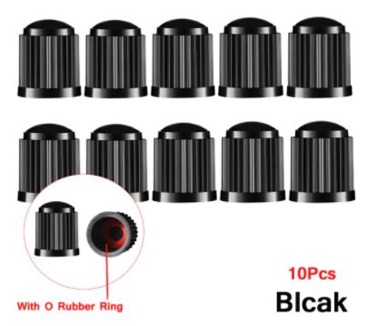 AUTCOAT Tire Stem Valve Caps, with O Rubber Ring, Universal Stem Covers for Cars, SUVs.