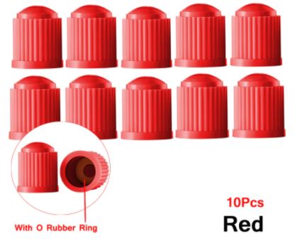 AUTCOAT Tire Stem Valve Caps, with O Rubber Ring, Universal Stem Covers for Cars, SUVs.