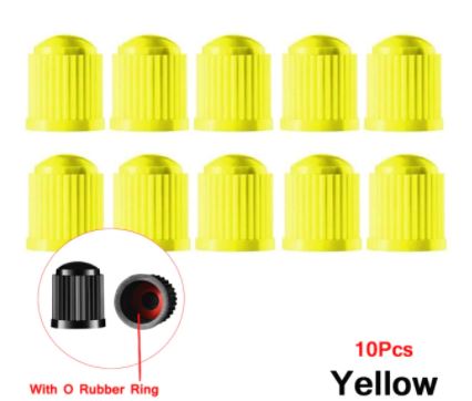 AUTCOAT Tire Stem Valve Caps, with O Rubber Ring, Universal Stem Covers for Cars, SUVs.
