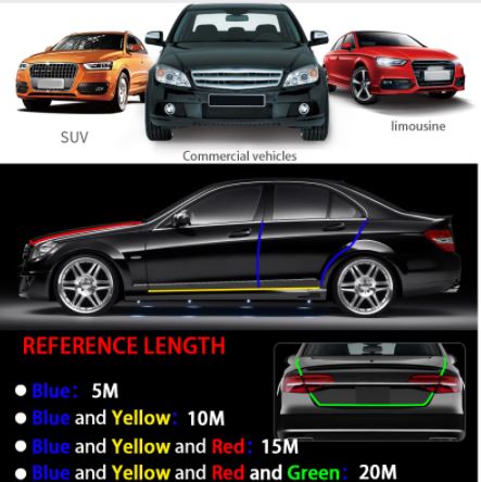 Car Door Anti Scratch Strip Sticker Black/Silver/Blue/Red Decorative Strip Edge Protection Auto Seal Strip Guard Protector Car P