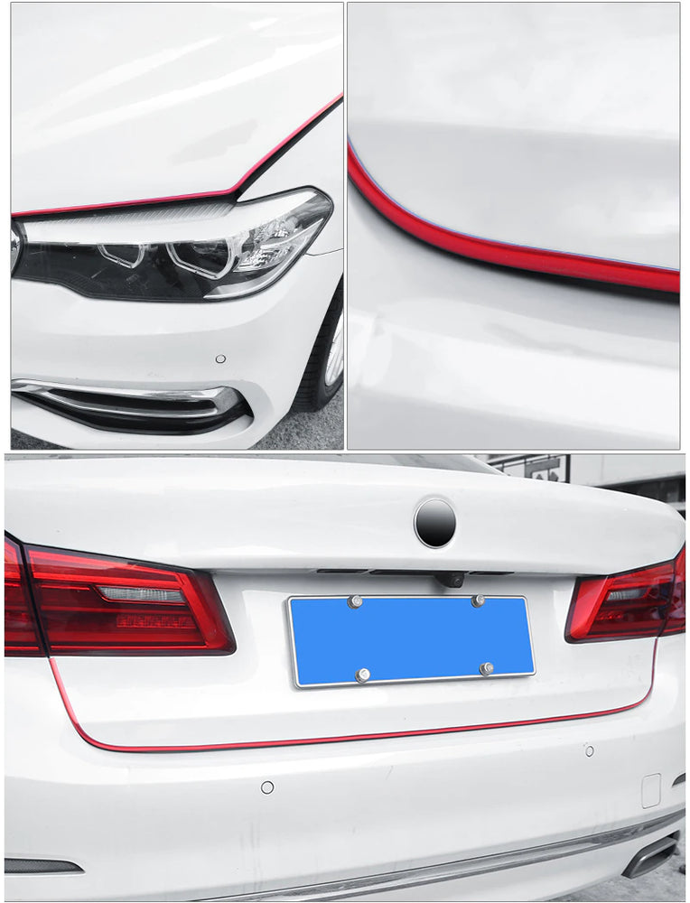 Car Door Anti Scratch Strip Sticker Black/Silver/Blue/Red Decorative Strip Edge Protection Auto Seal Strip Guard Protector Car P