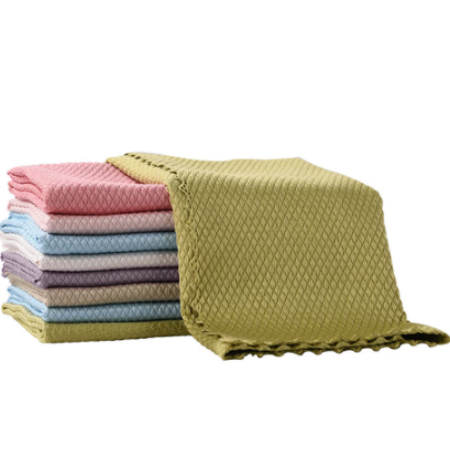 5 Pcs Anti-Grease Microfiber Cleaning Cloth Wiping Rags Efficient Fish Scale Towel Auto Motorcycle Maintenance Care Towel