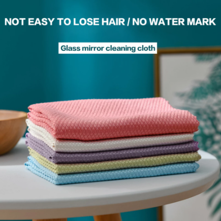 5 Pcs Anti-Grease Microfiber Cleaning Cloth Wiping Rags Efficient Fish Scale Towel Auto Motorcycle Maintenance Care Towel