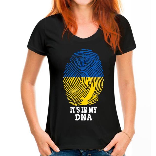 Tshirt men - women 2022 Summer Ukraine Ukrainian Ukraine Is In My DNA 100% Cotton