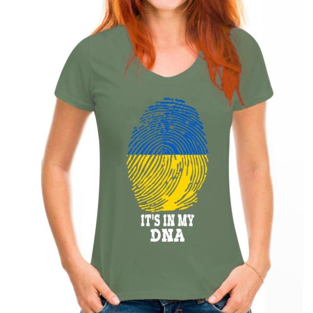 Tshirt men - women 2022 Summer Ukraine Ukrainian Ukraine Is In My DNA 100% Cotton
