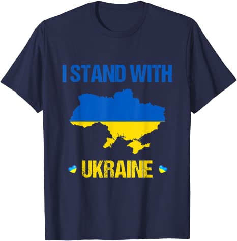 Puck Futin I Stand with Ukraine T-Shirt Ukrainian Flag Free-Ukraine Trident-Ukrainian