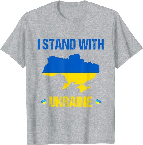 Puck Futin I Stand with Ukraine T-Shirt Ukrainian Flag Free-Ukraine Trident-Ukrainian