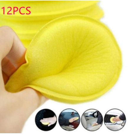 polyurethane Cars Paint Waxing Sponges Round Auto Plated crystal Accessories Car Paint Detailing Care Tools 12PCS