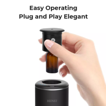 HIINST Luxury USB Rechargeable Aromatherapy Scent Car Air Freshener Machine Waterless Essential Oil Car Aroma Diffuser Product