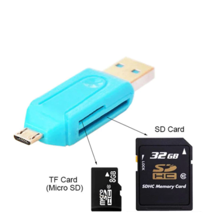 NEW Micro USB & USB 2 in 1 OTG Card Reader High-speed USB2.0 Universal OTG TF/SD for Android Computer Extension Headers