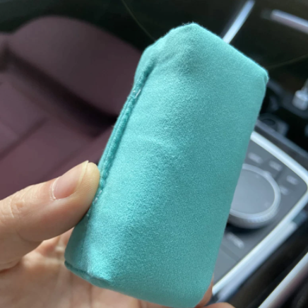 Lucullan Car Detailing Suede Sponge Applicator Use With Ceramic Coating For Cars Paint, Metal, Plastic Trim, Rubber & Glass