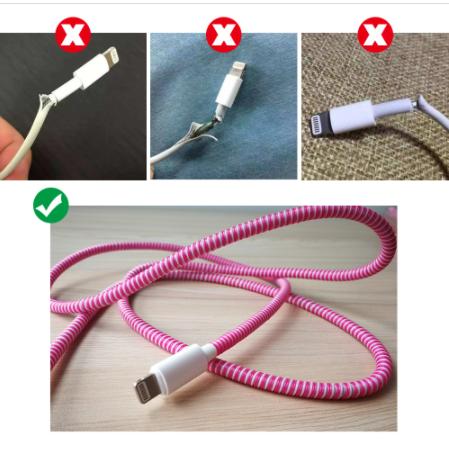 1.4m Color phone Wire Cord Rope Protecto Anti-break spring protection rope for USB Charging Cable earphone Data Bobbin Winder