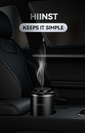 HIINST Luxury USB Rechargeable Aromatherapy Scent Car Air Freshener Machine Waterless Essential Oil Car Aroma Diffuser Product