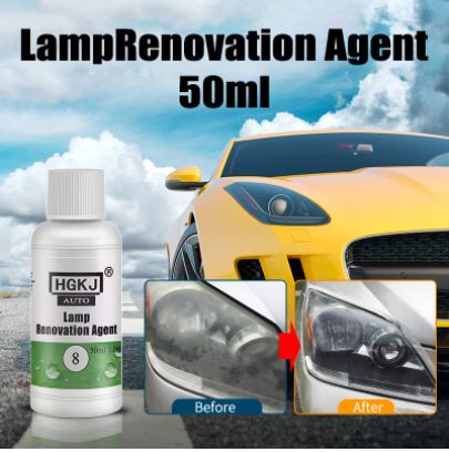 HGKJ 8 Car Headlight Repair Renovation Lamp Polishing Agent Cleaning Rag Sandpaper Kit Universal