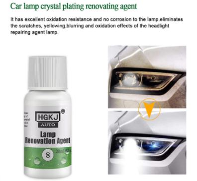 Car Headlight Repair Polishing Scratch Remover Tool Oxidation Refurbishment Lamp Cleaning Window Glass Cleaner HGKJ 8