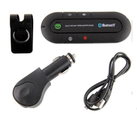 Car Bluetooth Receiver Hands Free Phone Speaker Sun Visor Mount Clip Wireless Receiver Automobile Stereo Player Car Kit