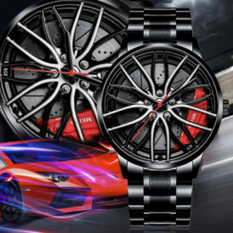 New Wheel Clock for Rim Hub Top Brand Luxury Fashion Cool Sports Car Quartz Watch