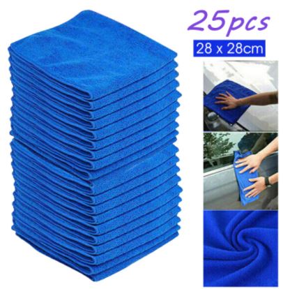 New 25 Pcs Super Large Size 30x30cm Microfiber Cleaning Auto Wash